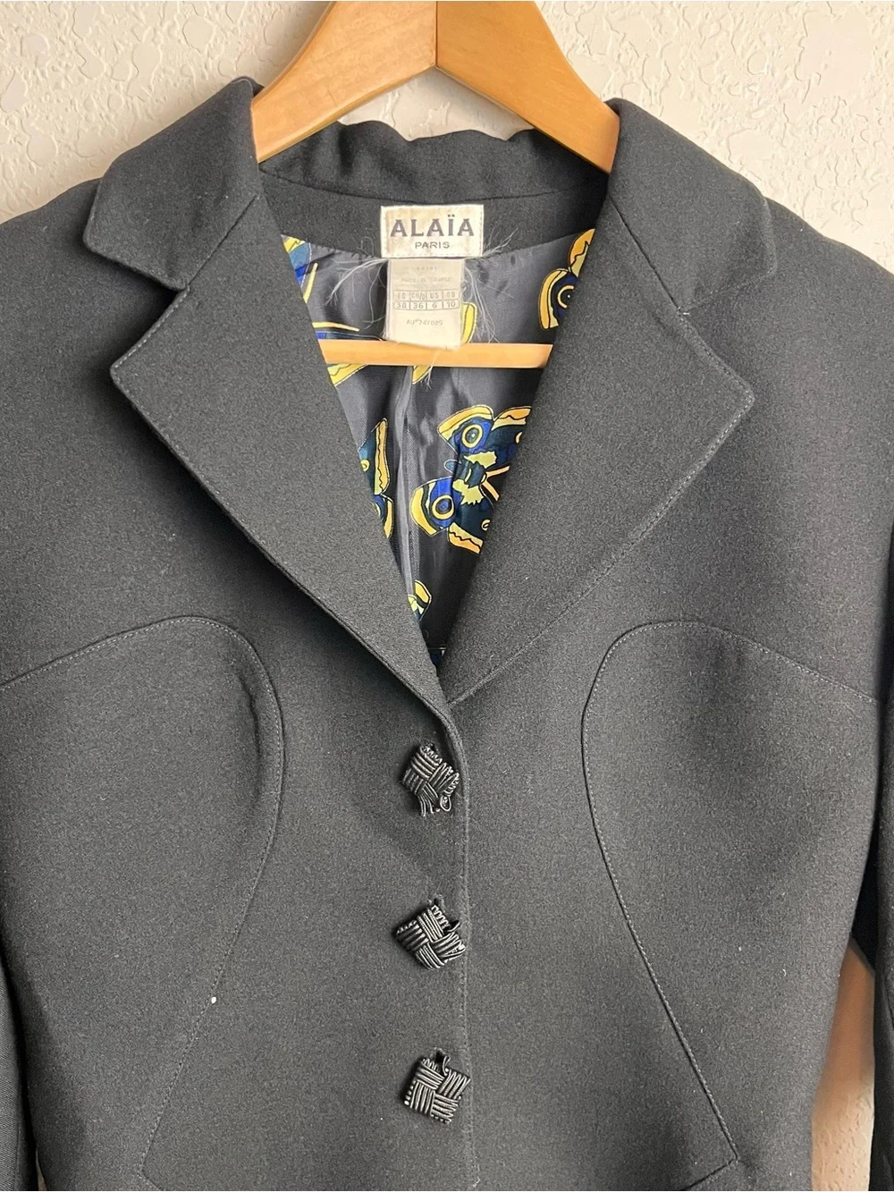 Vintage Azzedine Alaïa 1991 Butterfly Archive Sculpted Blazer FR 38 Jacket Rare - Picture 4 of 16